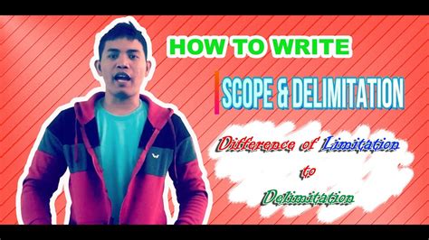 Research Tagalog: How to Write the Scope.